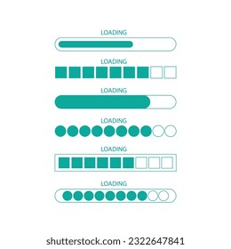 Loading Icon Set Vector Design.
