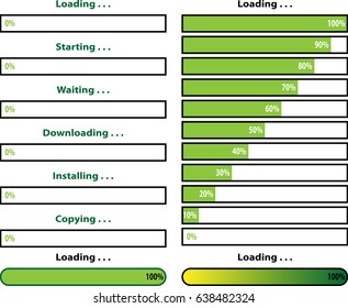 Loading Icon Set Vector Illustration