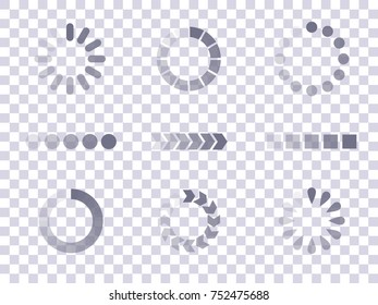 loading icon set. vector preloaders