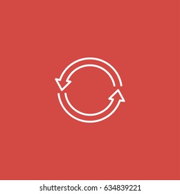 loading icon. sign design. red background