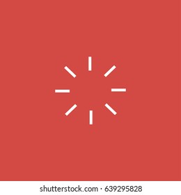 loading icon. sign design. red background