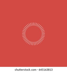 loading icon. sign design. red background