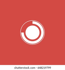 loading icon. sign design. red background