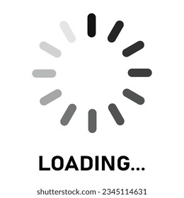 Loading icon, symbol ,sin isolated on white background vector