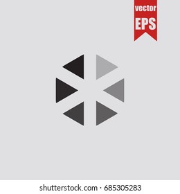 Loading icon in trendy isolated on grey background.Vector illustration.