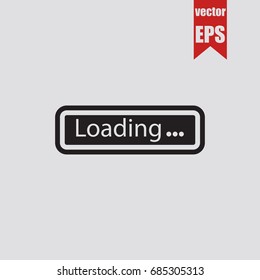 Loading icon in trendy isolated on grey background.Vector illustration.