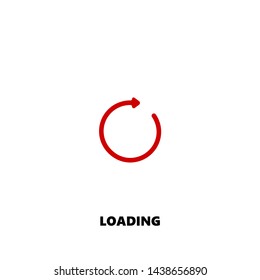loading icon. loading vector design. sign design. red color