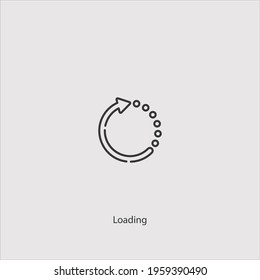 loading icon vector icon.Editable stroke.linear style sign for use web design and mobile apps,logo.Symbol illustration.Pixel vector graphics - Vector
