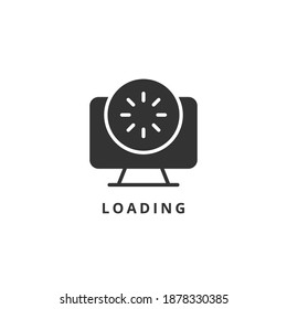 loading icon vector illustration. loading icon glyph design.