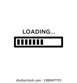 Loading Bar Progress Icon Simple Silhouette Stock Vector (Royalty Free ...