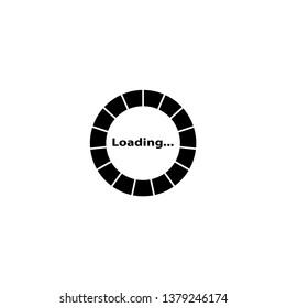Loading icon. Vector illustration. Loading symbol logo on white background. Modern design style.
