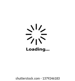 Loading icon. Vector illustration. Loading symbol logo on white background. Modern design style.