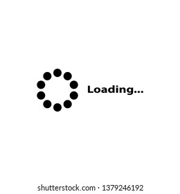 Loading icon. Vector illustration. Loading symbol logo on white background. Modern design style.