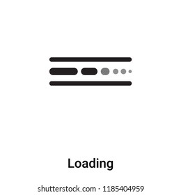 Loading icon vector isolated on white background, logo concept of Loading sign on transparent background, filled black symbol