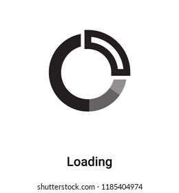 Loading icon vector isolated on white background, logo concept of Loading sign on transparent background, filled black symbol