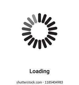 Loading icon vector isolated on white background, logo concept of Loading sign on transparent background, filled black symbol