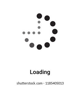Loading icon vector isolated on white background, logo concept of Loading sign on transparent background, filled black symbol