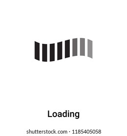 Loading icon vector isolated on white background, logo concept of Loading sign on transparent background, filled black symbol