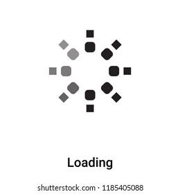Loading icon vector isolated on white background, logo concept of Loading sign on transparent background, filled black symbol