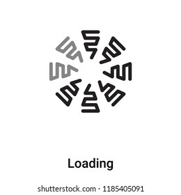 Loading icon vector isolated on white background, logo concept of Loading sign on transparent background, filled black symbol