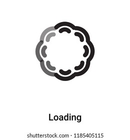 Loading icon vector isolated on white background, logo concept of Loading sign on transparent background, filled black symbol