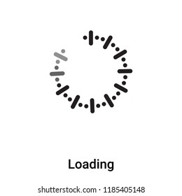 Loading icon vector isolated on white background, logo concept of Loading sign on transparent background, filled black symbol