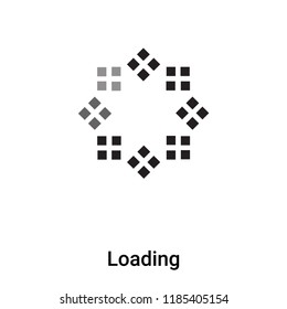 Loading icon vector isolated on white background, logo concept of Loading sign on transparent background, filled black symbol