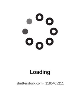 Loading icon vector isolated on white background, logo concept of Loading sign on transparent background, filled black symbol