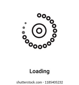 Loading icon vector isolated on white background, logo concept of Loading sign on transparent background, filled black symbol