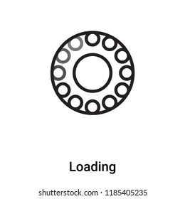 Loading icon vector isolated on white background, logo concept of Loading sign on transparent background, filled black symbol