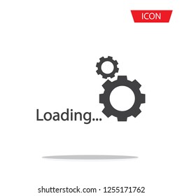 loading icon vector isolated on white background.