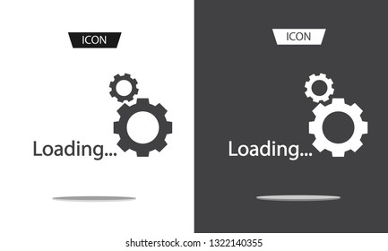 loading icon vector isolated on white background.