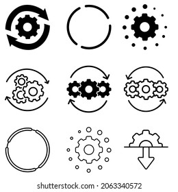 Loading icon vector set. download illustration sign collection. upload symbol or logo.