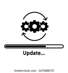 	
Ladevorgang. Aktualisieren Sie das Symbol des Systems. Konzept für das Upgrade von Anwendungs-Fortschrittssymbol für Grafik und Web-Design. Aktualisieren Sie das Symbol des Systems.