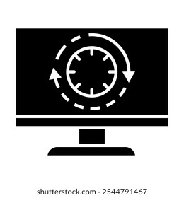 Loading icon vector. Update system illustration sign. Concept of upgrade application progress symbol or logo.