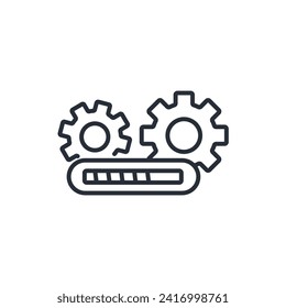 Loading icon. vector.Editable stroke.linear style sign for use web design,logo.Symbol illustration.