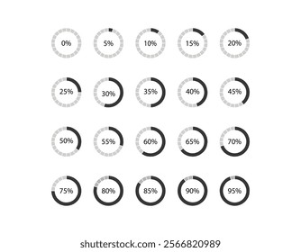 loading icon. waiting icon sign, progress, load, wait, spin icons - update system icon, loading Process icon. Circle loading or circle progress collection.