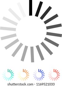 Loading icons different colors