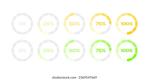 Loading icons. Flat, color, loading icons, circular loading. Vector icons