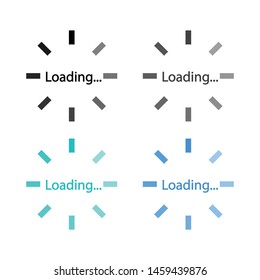 Loading icons isolated on white background.