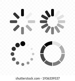 Loading icons. Load. load vector icons, isolated. Loading vector icon. Vector illustration