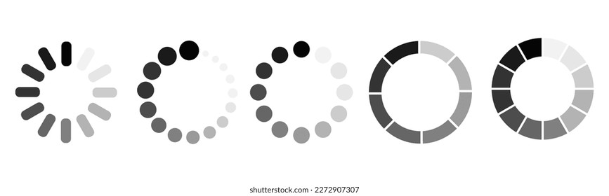 Loading icons. Load. load vector icons, isolated. Loading vector icon. Vector illustration svg