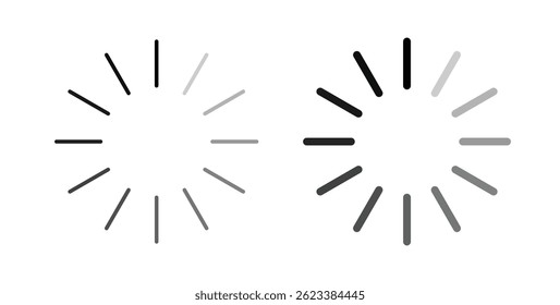 Iconos de carga en el fondo blanco para el Web