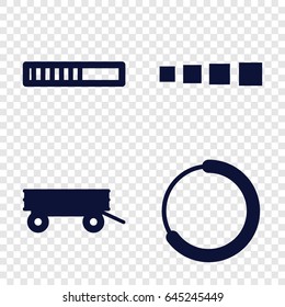 Loading icons set. set of 4 loading filled icons such as barrow