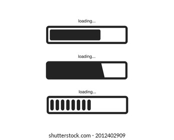 Loading icons set. Loading icon vector illustration set. Simple set of loading sins. 