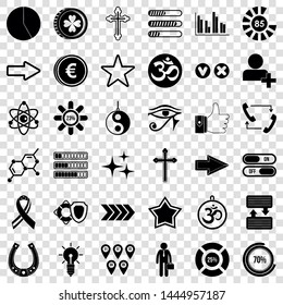 Loading icons set. Simple style of 36 loading vector icons for web for any design