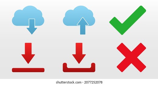 Loading icons set. Suitable for use in web and mobile app design. Vector illustration.