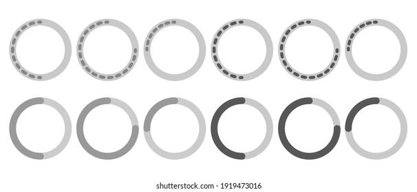 Loading icons set. Vector loading icons on white background. Vector illustration EPS 10