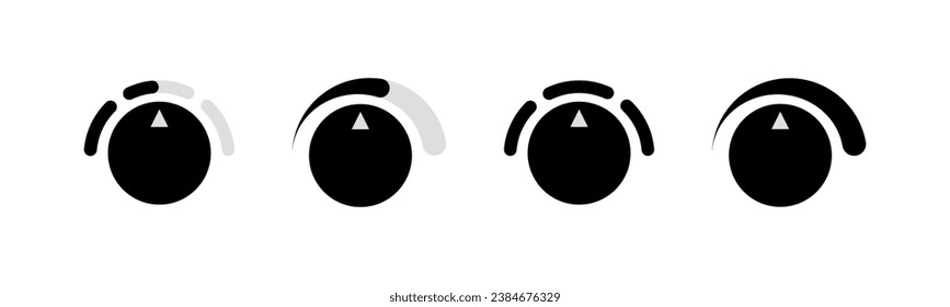 Loading icons. Silhouette, stopwatch or loading icons. Vector icons