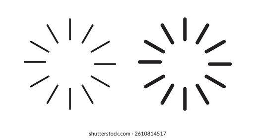 Loading icons. thin line vector icons